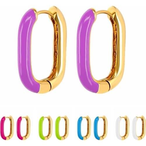 Colorful Zircon Ear Hoops 925 sterling silver ear buckle Hoop Earrings for Women/ Men big Piercing Huggie Earring Jewelry Gift