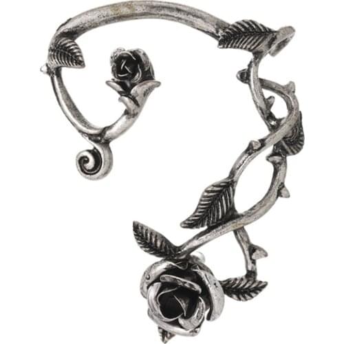 Retro Flower Ear Hook Drop Dangle Earrings for Women Girls High Polished Earrings Statement Jewelry Gift T21F