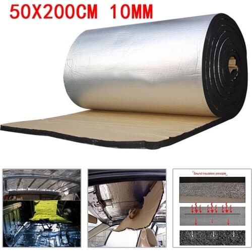 6mm/10mm Car Audio Stereo Noise Insulation Sound-proof Dampening Pad Mat 50*200cm Pad Woofer Noise Insulation Soundproof