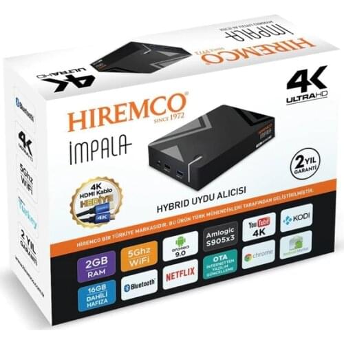 Hiremco impala 4K Android Box 9.0 Satellite Receiver