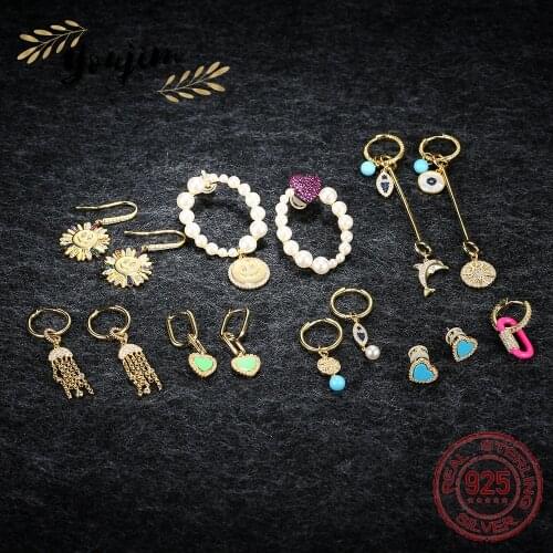 Summer new style 925 silver blue heart-shaped cubic zirconia ladies earrings Monaco luxury fashion exquisite jewelry gifts