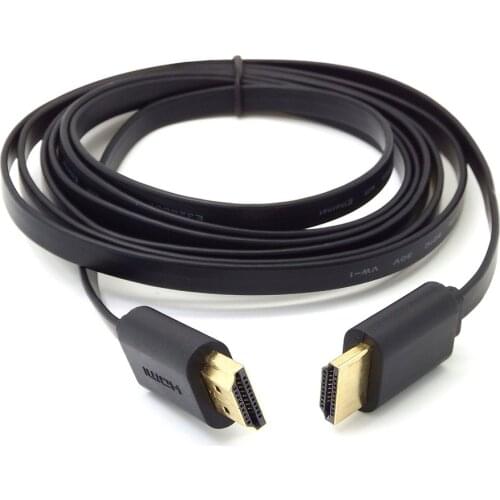 1.5M HDMI-compatible to HDMI-compatible Cable 1.4v 1080p 3D Flat Plug Male-Male HDMI-compatible Cable for PS3 HDTV DVD XBOX PC