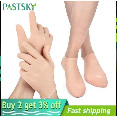 Silicone Gel Gloves Moisturizing Hand Care Foot Heel Cracked Protector Pain Relief Waterproof Breathable Winter Skin Care Socks