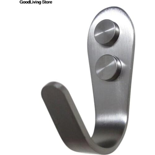 1PC Door Hook Kitchen Cabinet Clothes Wall Stainless Steel Hangers Organizer Holds House Storage Robe Hooks Bathroom Hardware