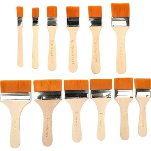 1pc Nylon Paint Brushes for Drawing Painting Acrylic Watercolor Professional Art Supplies Flux Paste Brush With Wooden Handle
