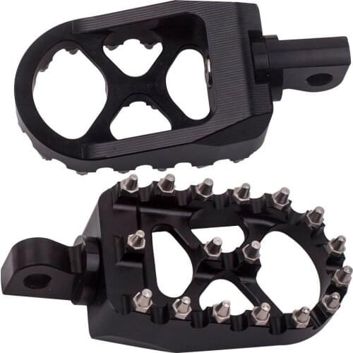 2 Pcs Wide Fat Foot Pegs Rest Pedals MX Style For Fatboy 1990-2017 Bobber Black