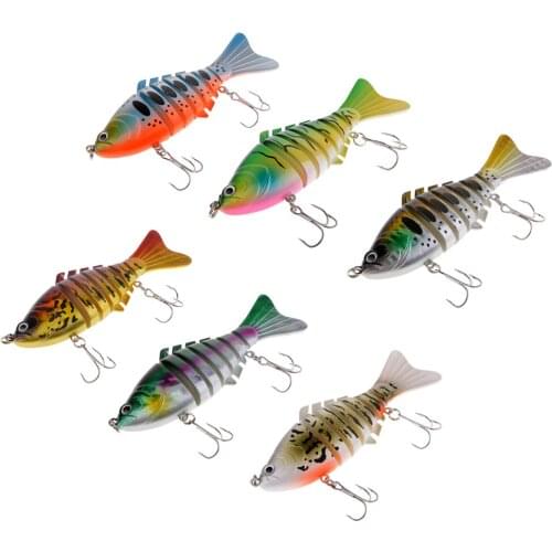 3D Lifelike Eyes Plastic Sinking Fishing Lure 7-Section Crankbait Artificial Fish Hard Baits Fishing Baits for Fisherman
