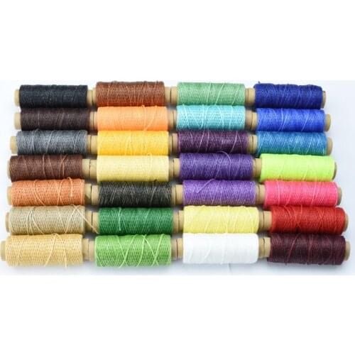50m/Roll 150D Flat Wax Line Sewing Thread DIY Handmade Leather Sewing Wax Thread DIY Craft Tool Sewing Threads Sewing Craft Tool