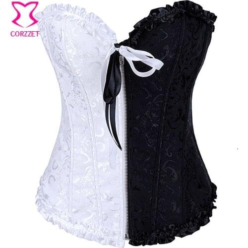 White/Black Victorian Espartilhos Corset Corselet Overbust Sexy Gotico Wedding Corsets Korsett for Women Waist Trainer Bustier