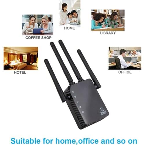 WiFi Repeater Dual Band AC Wireless 5G / 2.4G Wireless Wifi Extender 1200Mbps Wifi Connection Wifi Repeater Signal Amplifier