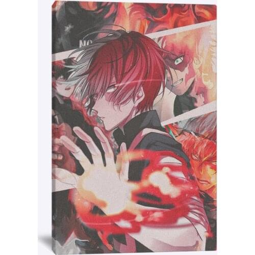 Shoto Todoroki My Hero Academia BNHA Anime Canvas Home Decor Prints Dorm Living Room Bedroom Painting Wall Art Decoration Poster