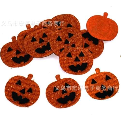 Halloween/Pumpkin/Sticky cloth/10 pieces of a package/ SequinsPVC Flat for DIY Card Making Craft Color Collection