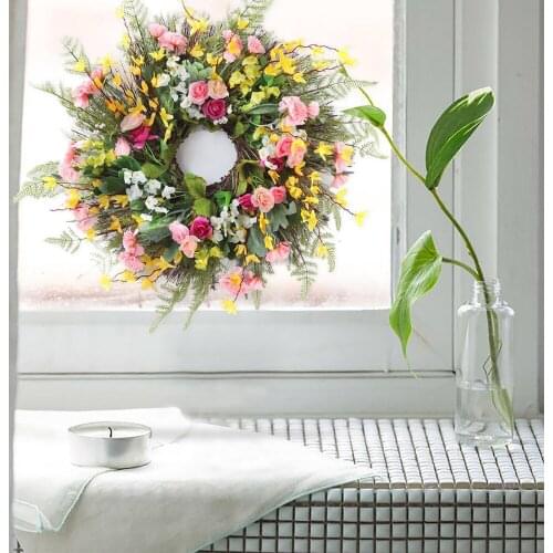 Artificial Holiday Kangnai Garland Decoration Flower Garden Party Wedding Arch Wall Hanging Mothers Day Home Office Front 1pc