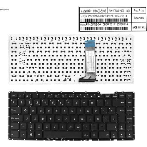 New Replacement Keyboard for Asus X451C X451CA X451M X451MA X451MAV X453MA R454L R454W R455L R455W R454W Spanish Laptop NO Frame