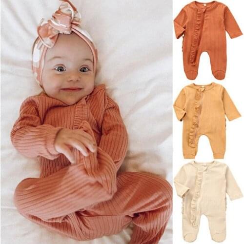Baby Jumpsuit Newborn Baby Girl Clothes Baby Girls One Piece Outfit Solid Rompers Infant Clothing1