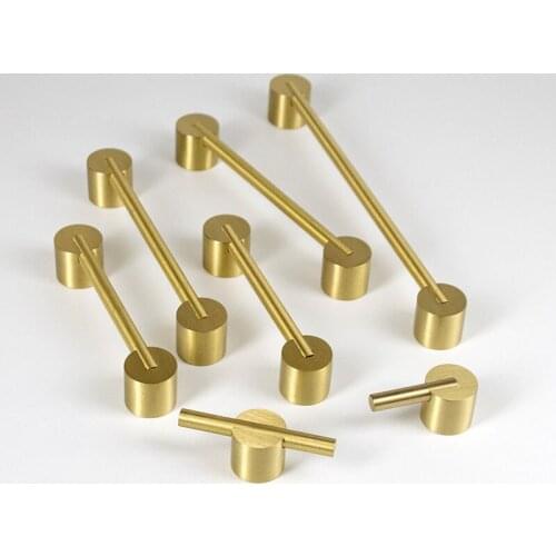Brass Furniture Handles for Cupboard Cabinet Handle Wardrobe Dresser Door Knobs Accept Customized Nordic Furniture Accessory