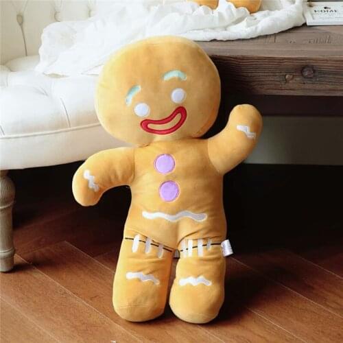 10-60cm Cartoon Cute Gingerbread Man Plush Toys & Pendant Doll Biscuits Man Pillow Stuffed Baby Appease Reindeer For Kids Gift