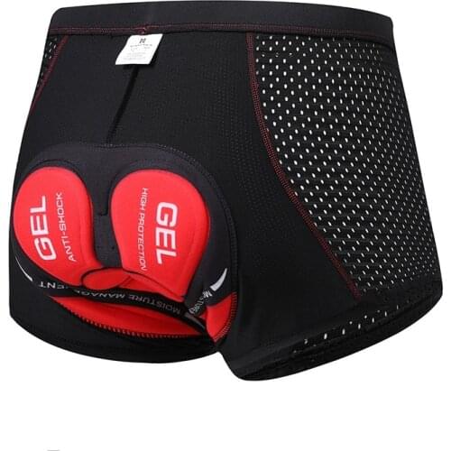 Mens Cycling Briefs Printing Silicone Cushion Cycling Pants Breathable and Quick-drying Cycling Jersey