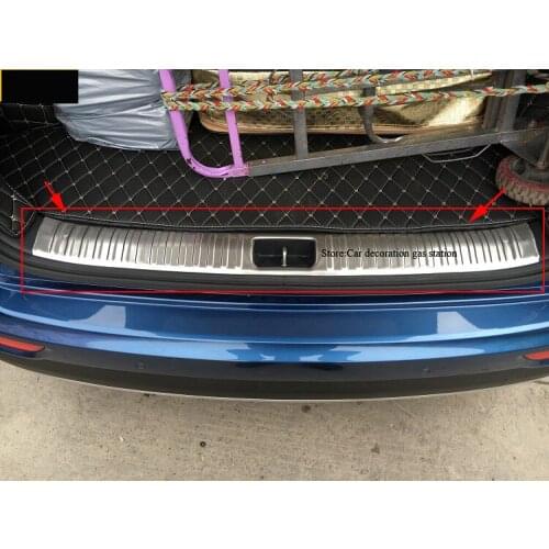 Car outside external Bumper trim Stainless Steel Scuff Sill trunk plate pedal 1pcs For Kia Sportage KX5 2016-2017