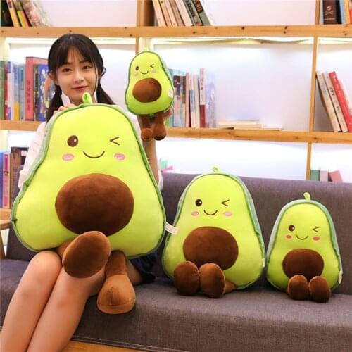 Avocado Plush Toy Throw Pillow Fruit Stuffed Plush Toy Hugging Pillow Gifts for Kids