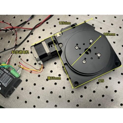 42 Stepper Motor Turntable, High Precision r Axis, Worm Gear, 100Mm Table, Cnc Indexing Plate