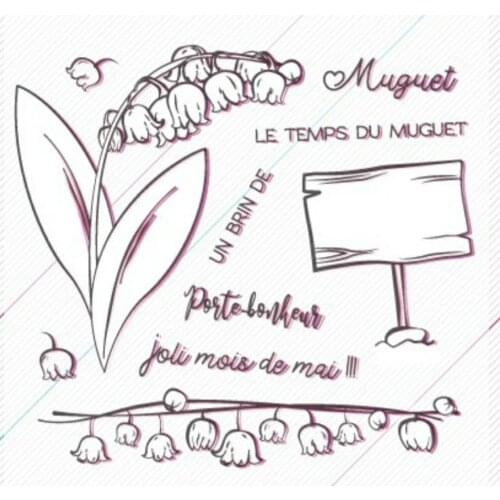 French Words Transparent Clear Silicone Stamp/Seal for DIY scrapbooking/photo album Decorative clear stamp ST0966