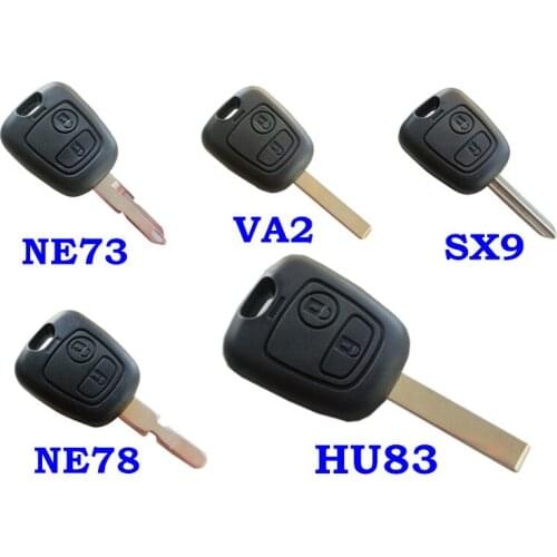 RMLKS Remote Key Shell For PEUGEOT 307 107 207 407 Remote Key Case Fob For Citroen C1 C2 C3 C4 C5 C8 Saxo Berlingo Key Case Fob
