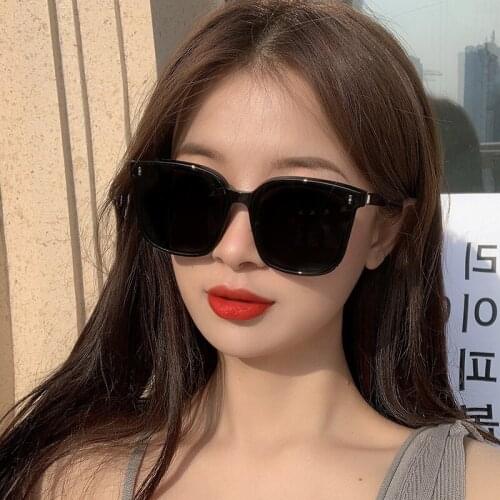 Sunglasses 2021 new summer tide Korean version net red retro Sunglasses anti UV ins big face thin