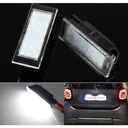 2Pcs Car LED Number License Plate Light Canbus For Smart Fortwo Forfour 453 For Benz Citan W415 Tag Lamp OEM #4159062300