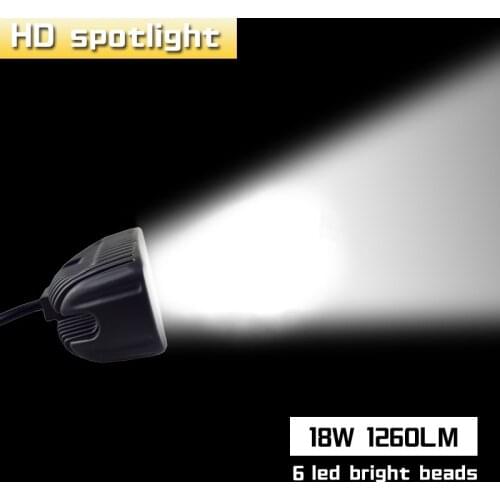 1pcs 2pcs 18w DRL LED Work Light 10-30V 4WD 12v Plastic Shell for Off Road Truck Bus Boat Fog Light Car Light Assembly