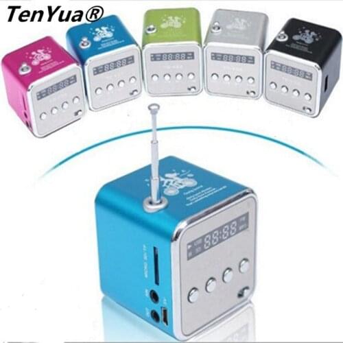 TD-V26 Micro SD TF USB Mini Speaker MP3 Music Player Portable FM Radio Stereo For PC Laptop