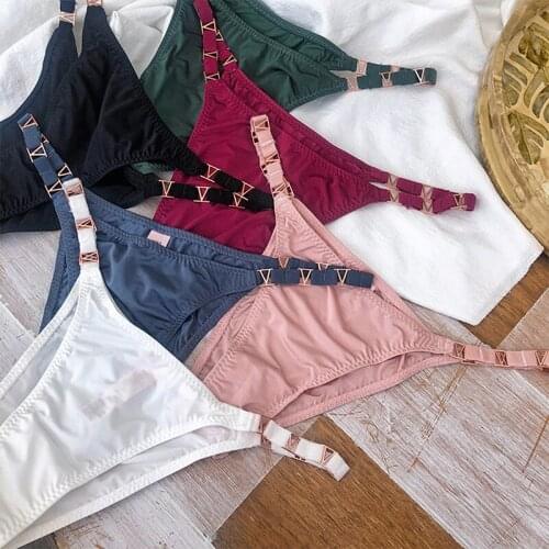 Sexy Panties Women G-String Metal Buckle Waist Elastic T-back Female Thongs Womens Underwear Low Waist Briefs Bikini Size M-L