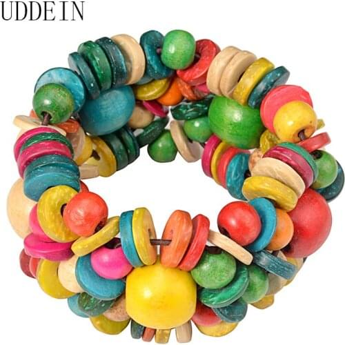 UDDEIN Vintage charms bracelet for women Bib Layer Statement Jewelry bohemian one direction strand bracelets beads wood bracelet
