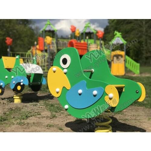 Outdoor playground PE spring rocker kids rider