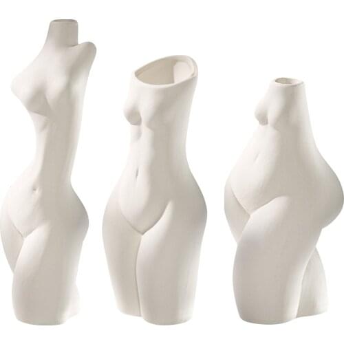 Body Design Vase Nude Female Art Sculpture Creative Dried Flower Vase Room Decoration Accessories Modern Home Decor Dropshipping
