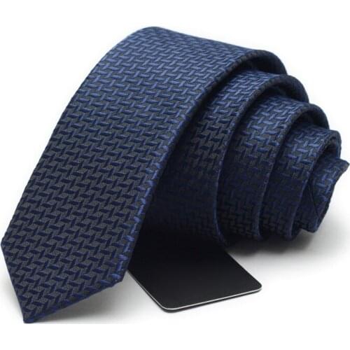 High Quality 2021 New Brand 5CM Slim Ties for Men Silk Navy Blue Neckties Graduation Work Party Wedding Fashion Casual HB13