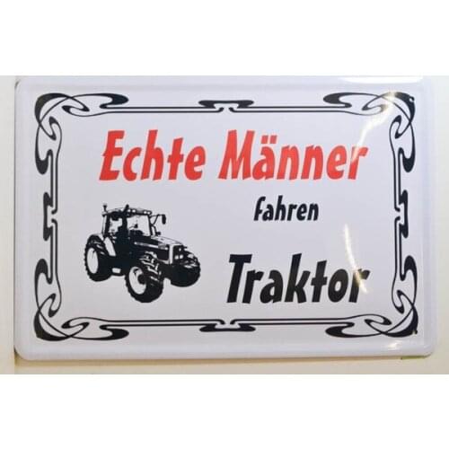 Echte Manner Fahren Tractor Real Mens Driving Tractor Tin Sign