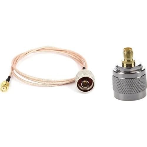 2Pcs N Male Plug To SMA Female Jack RF Coaxial Adapter Connector & 1 Pcs Type N Male To SMA Female M/F Adapter