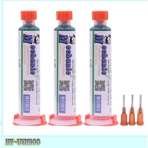 3pcs/lot UV Solder Resist PCB UV Curable Solder Great Mast Solder Mask Solder Resist 10g+Free needles