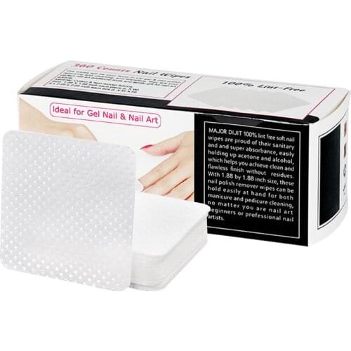 360PCS Nail Polish Remover Cotton Non-woven Pads To Remove Nail Polish Glue And UV Gel Nails Polish Art Cleaning Manicure Tools