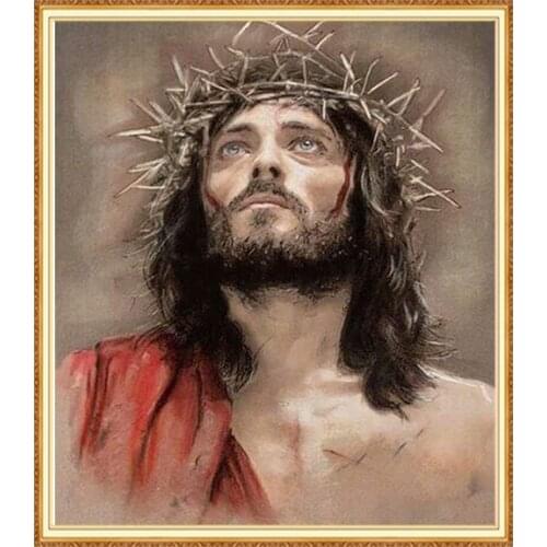 MEIAN Diamond Painting Embroidery Cross-Stitch Religion Jesus Mosaic Full Round/Square Drill Rhinestones Home Decor