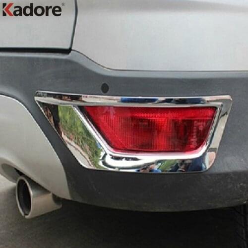 For Ford Kuga Escape 2013 2014 2015 ABS Chrome Rear Fog Light Lamp Cover Trim Tail FogLight Frame Car Styling Accessories 2pcs