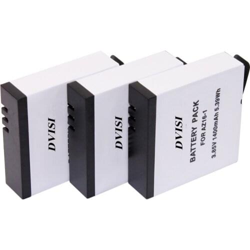 DVISI High Quality 3pc/lot for Xiaomi Replacement Rechargeable 4K Battery for Xiaomi Yi 2 AZ16-1 4K Sport Action Camera