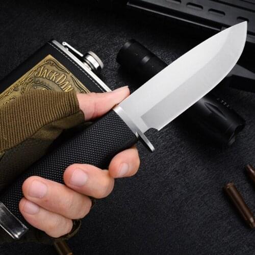 Brand Titanium Damascus Steel 57HRC Classic Tactical Camping Fixed Blade Knife 8Cr13 Stainless Steel Outdoor Hunting Tool Knives
