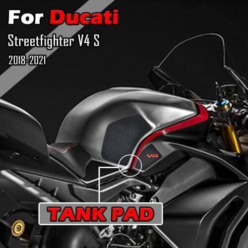 Motorcycle Tank Pad Fit For Ducati V4 Panigale V4S Streetfighter V4 S 2021 2020 2019 2018 Fuel Tank Grip Pads Knee Traction Pad