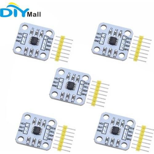 5PCS AS5600 Magnetic Encoder Magnetic Induction Angle Measurement Sensor Module 12bit High Precision