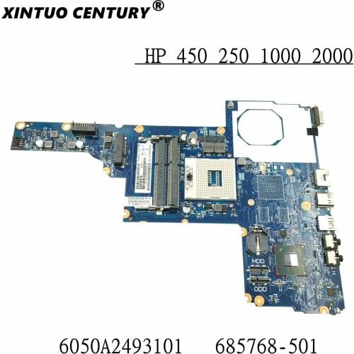 6050A2493101-MB-A02 Laptop Motherboard For HP 450 250 1000 2000 HM70 Mainboard 685768-001 685768-601 685768-501 100% Tested DDR3