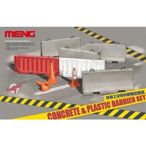 Meng Model SPS-012 1/35 Concrete & Plastic Barrier Set - Scale Model Kit