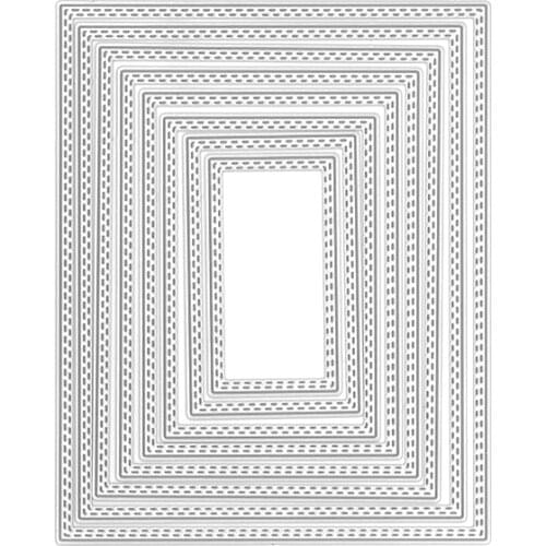 Double Seam Frames Metal Cutting Dies Big Size Rectangle Scrapbook Dies Cut Craft Supplies for Card Making