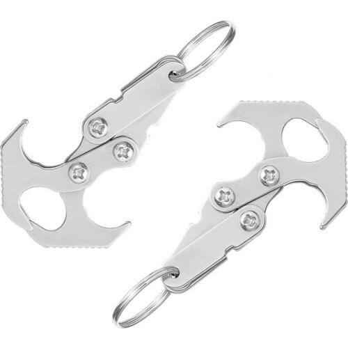 Outdoor Multifunctional Small Grappling Hook Stainless Steel Climbing Claw for Mountaineering Climb Ornaments Survive Portable